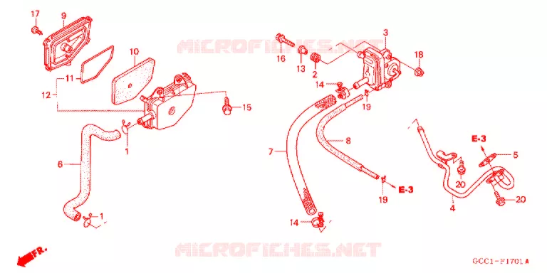 SOUPAPE D'AIR - FILTRE A AIR (ASV) Honda SCOOTER 100 SPACY 2006  SCR100WH6