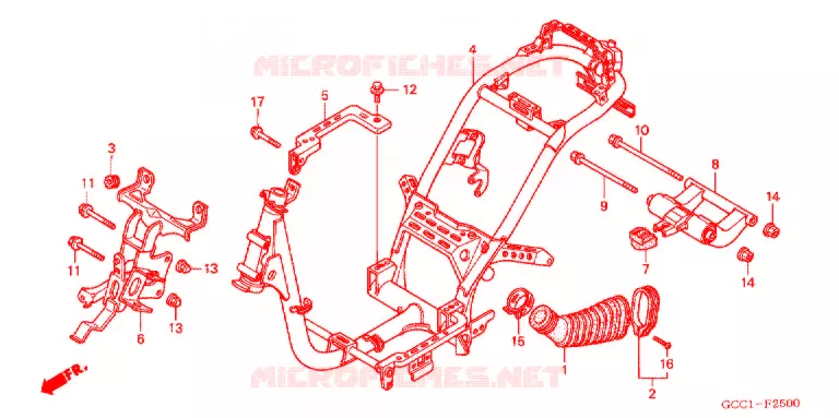 CADRE Honda SCOOTER 100 SPACY 2007  SCR100WH7
