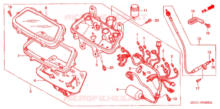 COMPTEUR DE VITESSE Honda SCOOTER 100 SPACY 2007  SCR100WH7