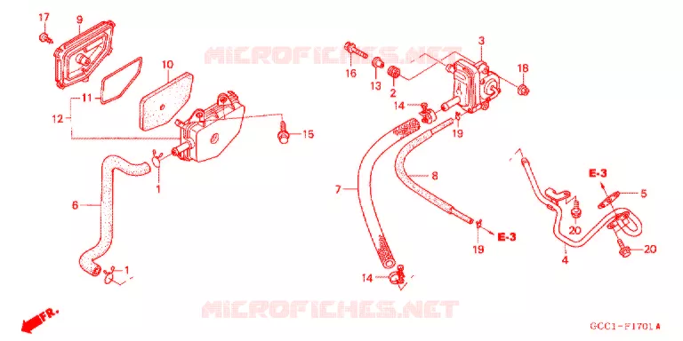 SOUPAPE D'AIR - FILTRE A AIR (ASV) Honda SCOOTER 100 SPACY 2007  SCR100WH7