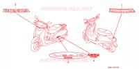 AUTOCOLLANTS pour Honda LEAD 50 BLACK de 1998