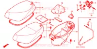 SELLE   COFFRE pour Honda LEAD 50 BLACK de 1998