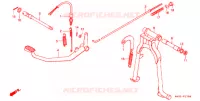 BEQUILLE CENTRALE   PEDALE DE FREIN pour Honda BENLY CD 50 de 1985