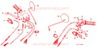 LEVIER DE GUIDON   CABLE   COMMODO (1) pour Honda BENLY CD 50 de 1985