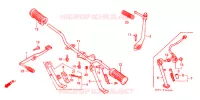 REPOSE PIED   KICK   BEQUILLE   PEDALE pour Honda BENLY CD 50 de 1985