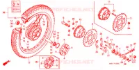 ROUE ARRIERE pour Honda BENLY CD 50 de 1985