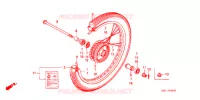 ROUE AVANT pour Honda BENLY CD 50 de 1985