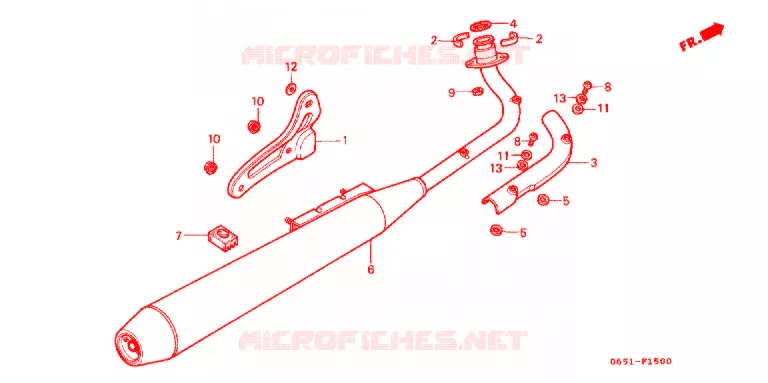 SILENCIEUX D'ECHAPPEMENT Honda MOTO 50 BENLY 1994  CD50P
