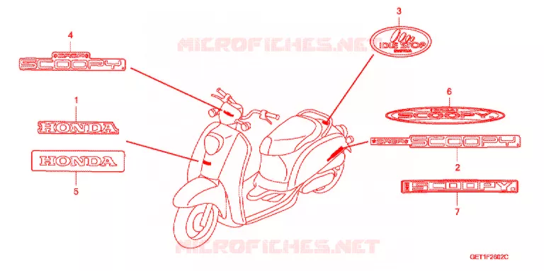 t (3) Honda SCOOTER 50 SCOOPY 2007  CHF50S7