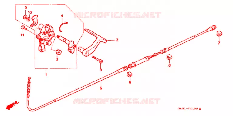 FREIN DE PARKING Honda SCOOTER 50 GYRO 1996  TC50P_W