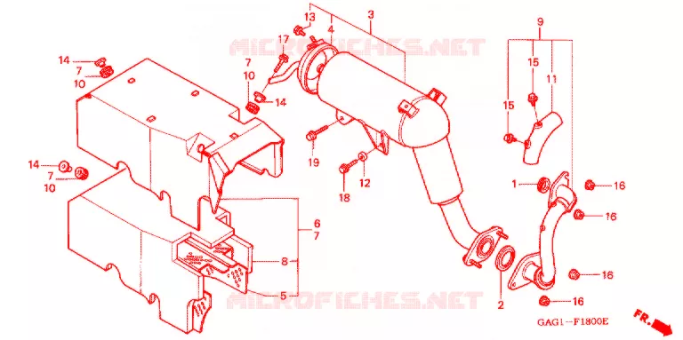 SILENCIEUX D'ECHAPPEMENT (TC50M/P/V) Honda SCOOTER 50 GYRO 1994  TC50P_W