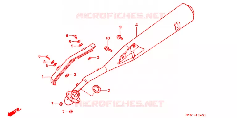 SILENCIEUX D'ECHAPPEMENT (C100CMP/CMS) Honda MOTO 100 C100 1994  C100CMP
