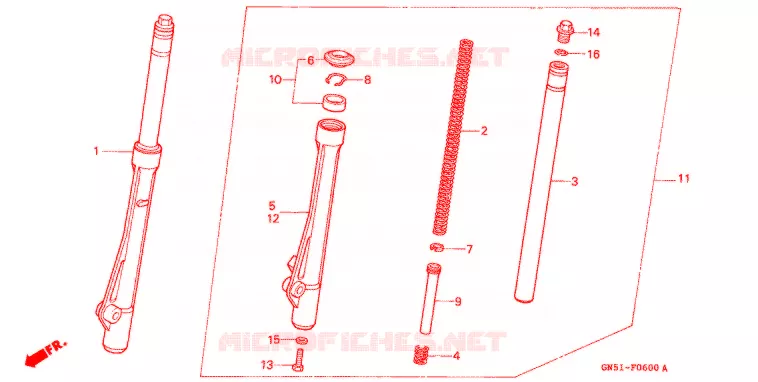 FOURCHE Honda MOTO 100 C100 1996  C100CMS