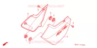 COUVERCLES LATERAUX (CB400SFX/Y/1/2/3) pour Honda CB 400 SUPER FOUR VTEC WITH STRIPE de 1999