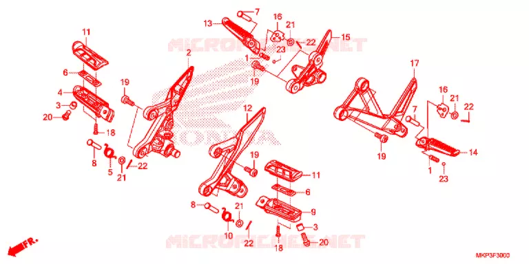 REPOSE PIED Honda MOTO 500 CBR 2020  CBR500RAK