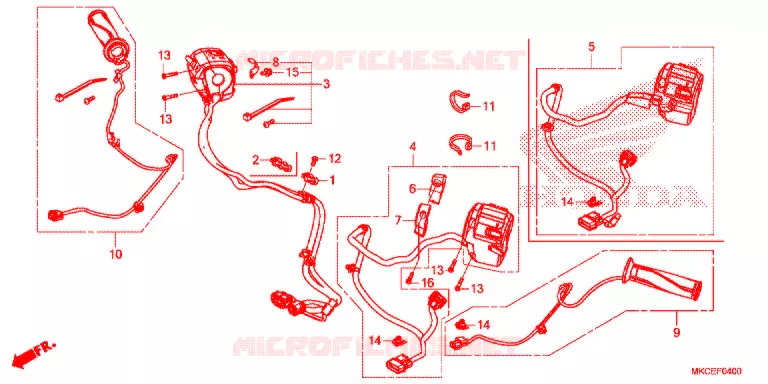 COMMODOS - POIGNEES Honda MOTO 1800 GOLD-WING 2019  GL1800BK