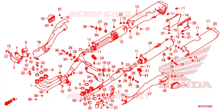 SILENCIEUX D'ECHAPPEMENT Honda MOTO 1800 GOLD-WING 2021  GL1800DAK
