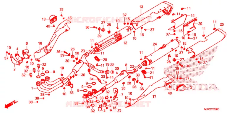 SILENCIEUX D'ECHAPPEMENT Honda MOTO 1800 GOLD-WING 2019  GL1800DAK