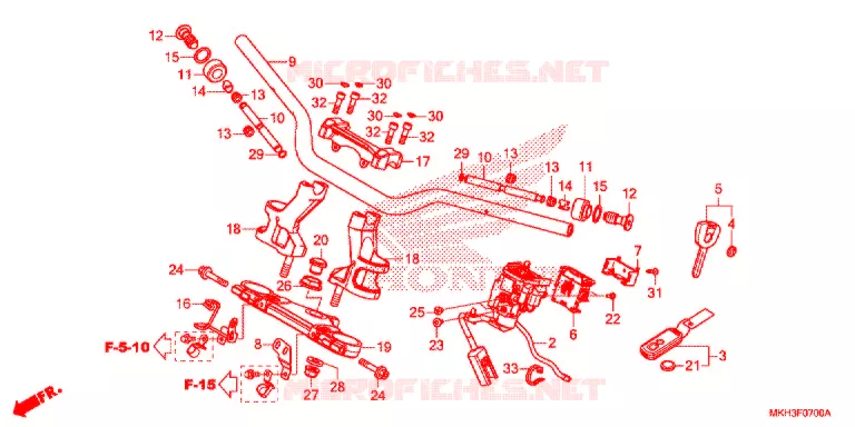GUIDON - TE DE FOURCHE Honda MOTO 750 ADV 2019  ADV750K