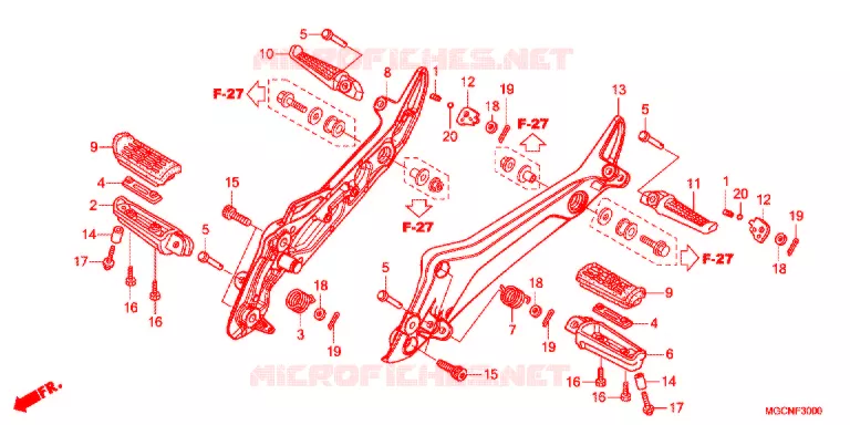 REPOSE PIED Honda MOTO 1100 CB 2021  CB1100NADK