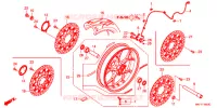 ROUE AVANT pour Honda CBR 1000 RR ABS RED de 2019
