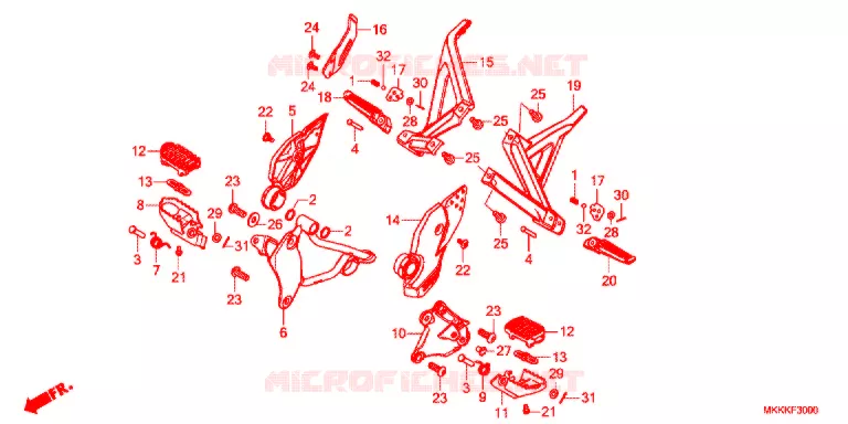 REPOSE PIED Honda MOTO 1000 AFRICA-TWIN 2019  CRF1000AK