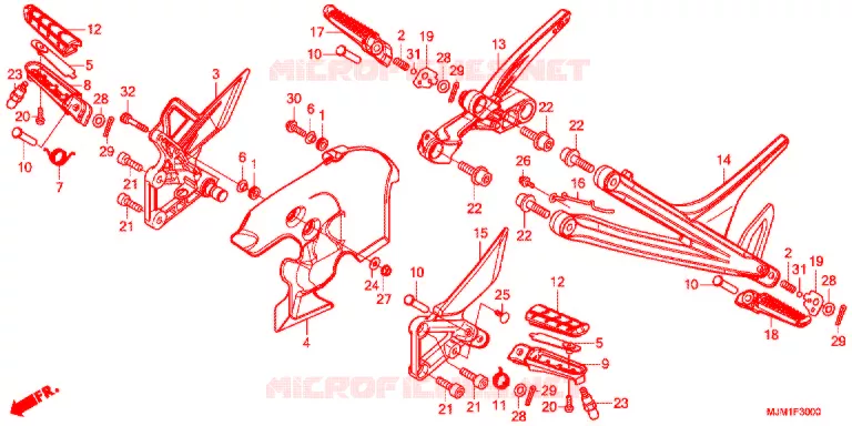 REPOSE PIED Honda MOTO 800 VFR 2022  VFR800FK