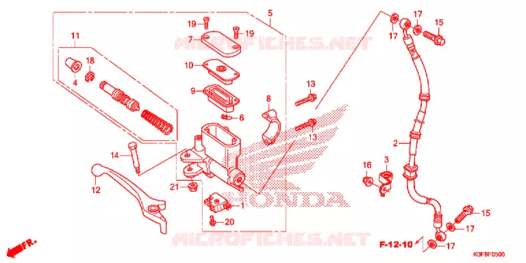 MAITRE CYLINDRE DE FREIN AVANT Honda MOTO 125 MONKEY 2018  Z125MJ