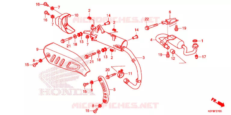 SILENCIEUX D'ECHAPPEMENT Honda MOTO 125 MONKEY 2018  Z125MJ