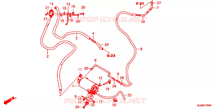SYSTÈME DE RECYCLAGE DES GAZ Honda MOTO 800 CROSSRUNNER 2019  VFR800XK