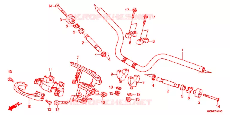 GUIDON Honda SCOOTER 50 C50 2021  C50XL