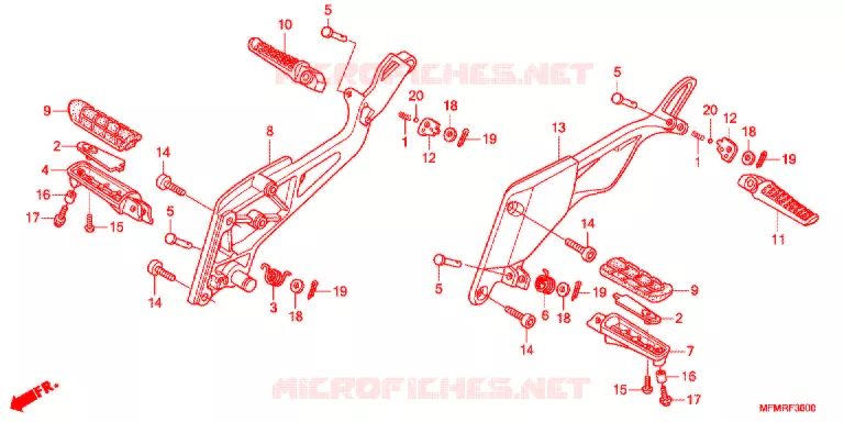 REPOSE PIED Honda MOTO 400 CB 2020  CB400SADK