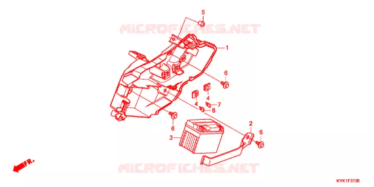 BATTERIE Honda MOTO 110 CRF 2019  CRF110FK