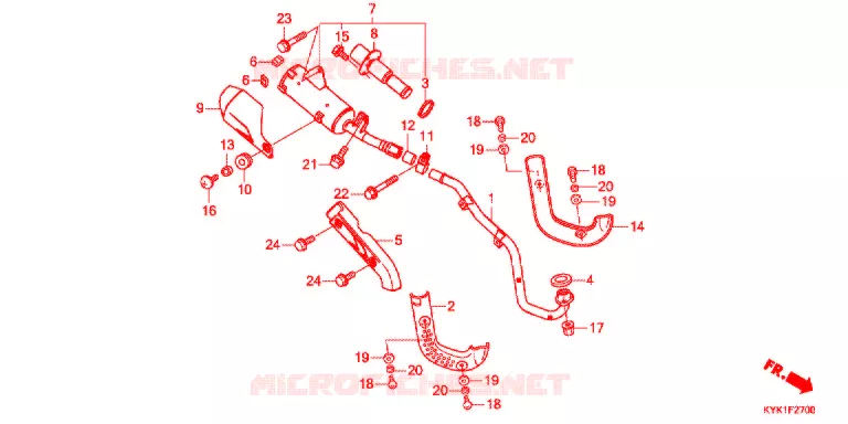 SILENCIEUX D'ECHAPPEMENT Honda MOTO 110 CRF 2020  CRF110FK