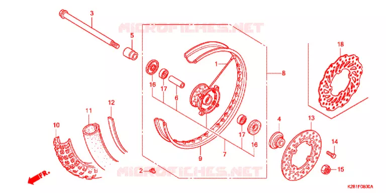ROUE AVANT Honda MOTO 125 CRF 2021  CRF125FBK