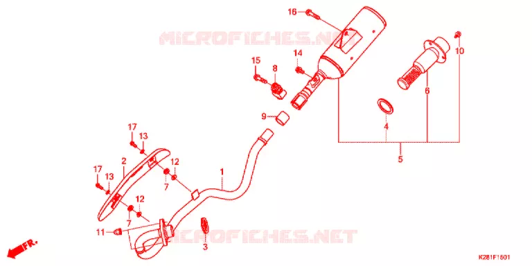 SILENCIEUX D'ECHAPPEMENT (CRF125FBK) Honda MOTO 125 CRF 2020  CRF125FBK
