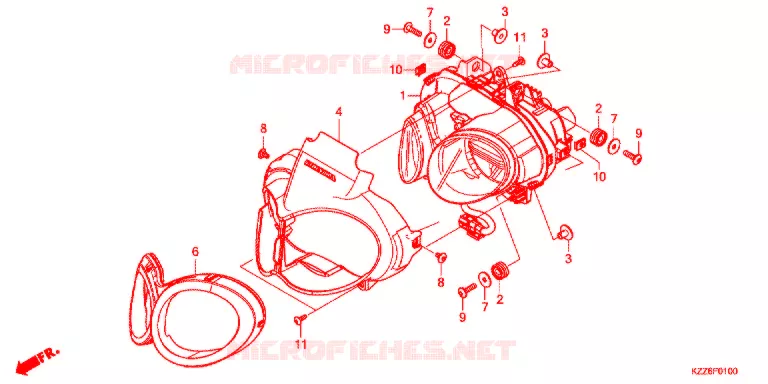 PHARE (CRF250RL/RDA/RLA/RLD) Honda MOTO 250 CRF 2020  CRF250RDAK