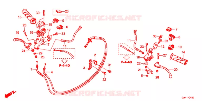 LEVIER DE GUIDON - COMMODO Honda SCOOTER 50 TACT 2021  NCY50K