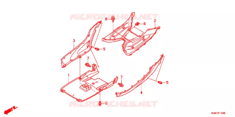 MARCHE PIEDS Honda SCOOTER 110 DIO 2020  NSC110CBFK