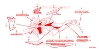 AUTOCOLLANTS pour Honda CB 250 TWISTER ABS de 2018