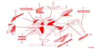 AUTOCOLLANTS (1) pour Honda CB 250 TWISTER ABS de 2019