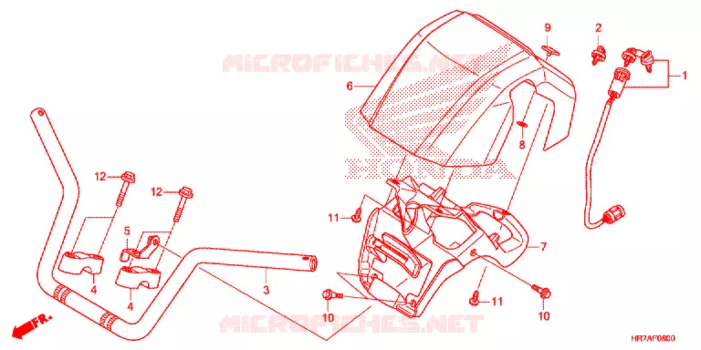 GUIDON Honda ATV 420 FOURTRAX 2020  TRX420FA6L