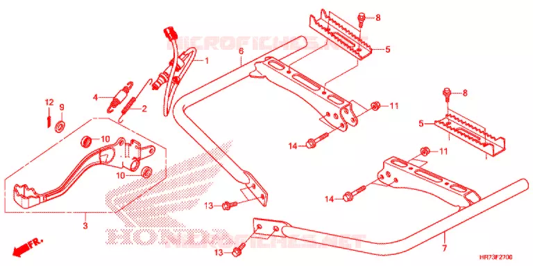 REPOSE PIED - PEDALE Honda ATV 420 FOURTRAX 2020  TRX420FA6L