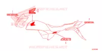 AUTOCOLLANTS pour Honda CB1 125 RUEDA CON RAIOS de 2015