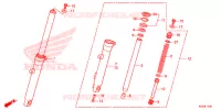 FOURCHE pour Honda CB1 125 RUEDA CON RAIOS de 2015