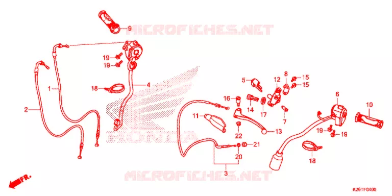 LEVIER DE GUIDON - CABLE - COMMODO Honda MOTO 125 MSX 2018  MSX125AJ_TH