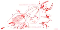 SELLE   POIGNEE ARRIERE pour Honda CB 500F ABS de 2014
