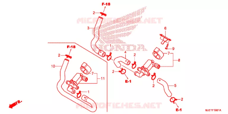 VALVE DE COMMANDE D'INJECTION D'AIR Honda MOTO 650 CB 2017  CB650FAH