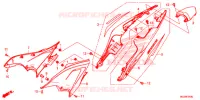 COUVERCLES LATERAUX   ARRIERES pour Honda CBR 500 R ABS de 2015
