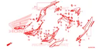 COUVERCLES LATERAUX   ARRIERES pour Honda CBR 500 R ABS de 2018